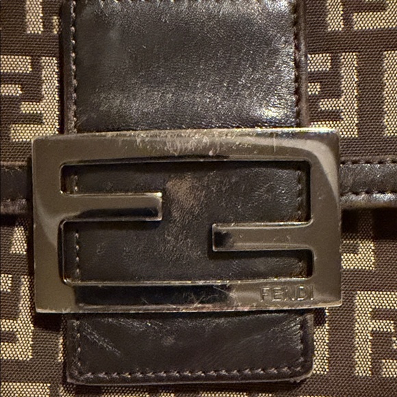 Fendi Brown Zucca FF Logo Continental Wallet with Silver Buckle - Picture 2 of 11